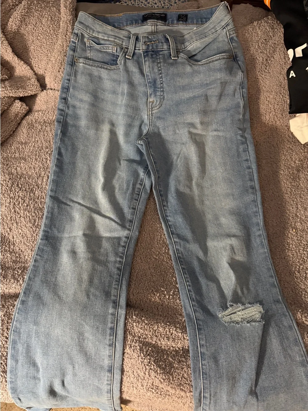 Lucky Brand Ava Mid Rise Boot jeans